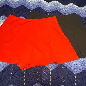 Set of 2. GOBLES women’s Dressy Skort Red and Black size L